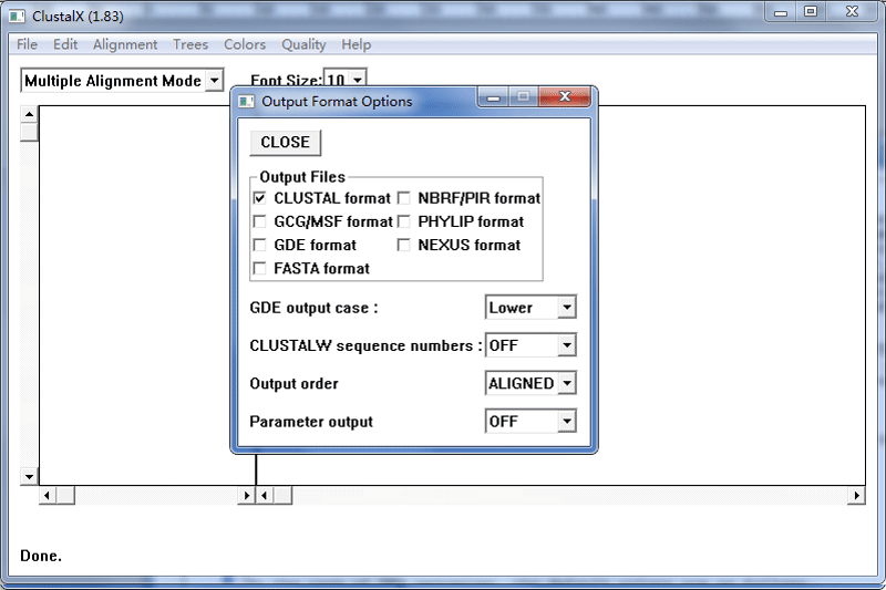 ClustalX截图1