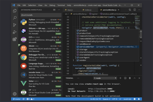 VS Code 2020截图1