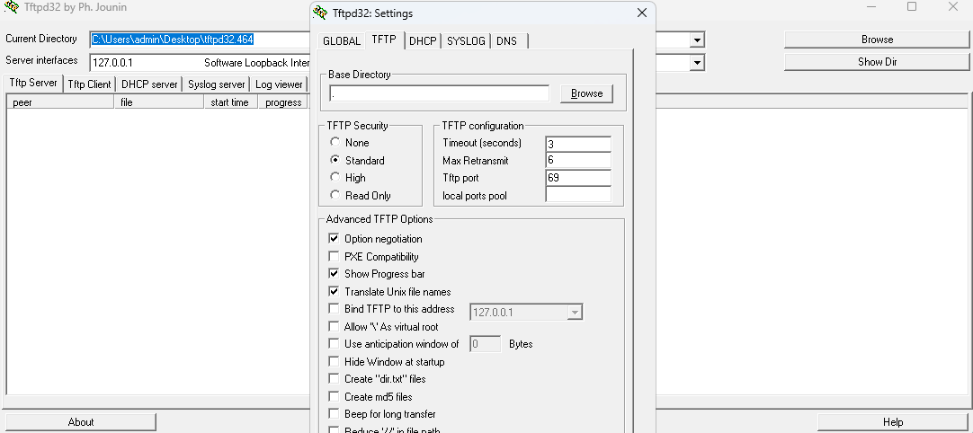 Tftpd32截图2