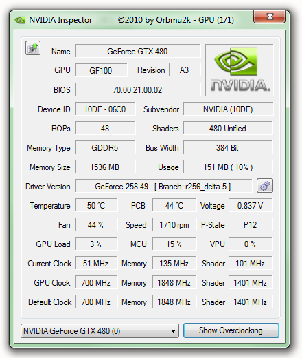 NVIDIA Inspector截图1